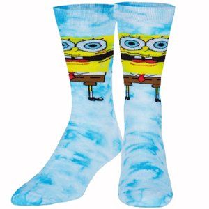 SpongeBob Wavy Tie Dye Athletic Crew Socks - NEW Fast Ship